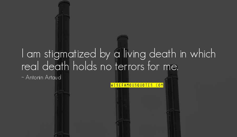 Regex Open And Close Quotes By Antonin Artaud: I am stigmatized by a living death in