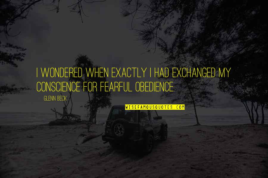 Reggie Joiner Quotes By Glenn Beck: I wondered when exactly I had exchanged my