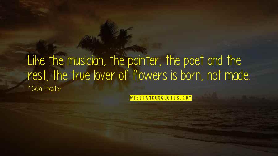 Reggio Quote Quotes By Celia Thaxter: Like the musician, the painter, the poet and Reggio Quote Quotes By Celia Thaxter: Like the musician, the painter, the poet and