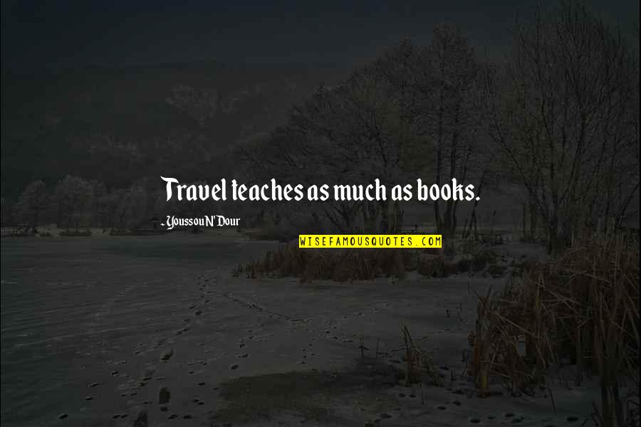Regimens Of Chemotherapy Quotes By Youssou N'Dour: Travel teaches as much as books.