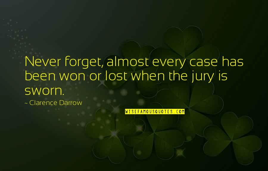 Regizorul Harry Quotes By Clarence Darrow: Never forget, almost every case has been won