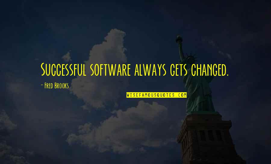 Regmi Ear Quotes By Fred Brooks: Successful software always gets changed. Regmi Ear Quotes By Fred Brooks: Successful software always gets changed.