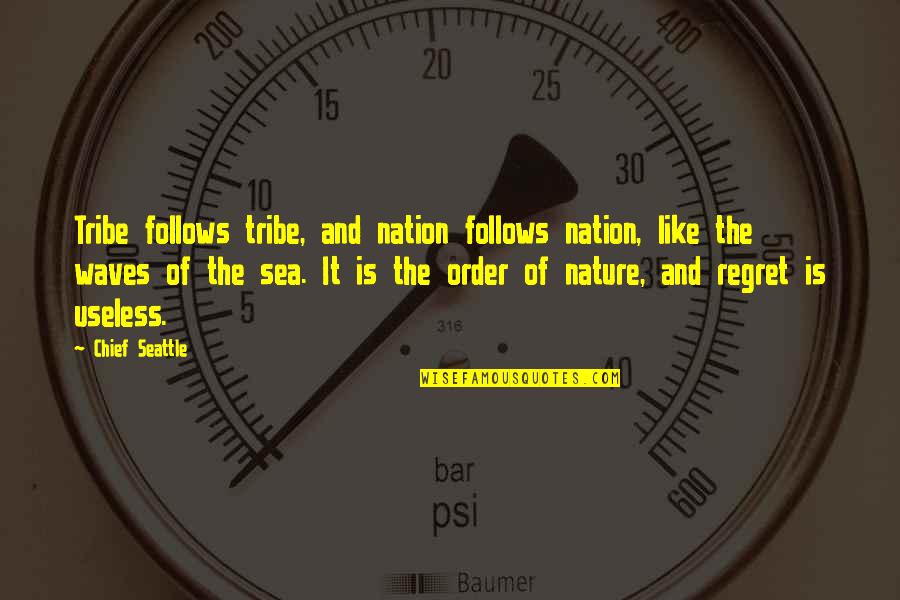 Regret It Quotes By Chief Seattle: Tribe follows tribe, and nation follows nation, like