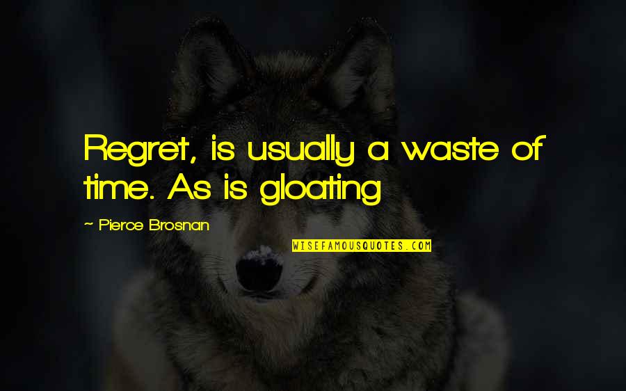 Regret Wasting Time Quotes By Pierce Brosnan: Regret, is usually a waste of time. As