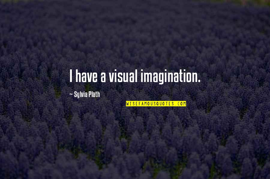 Regret What I Said Quotes By Sylvia Plath: I have a visual imagination.