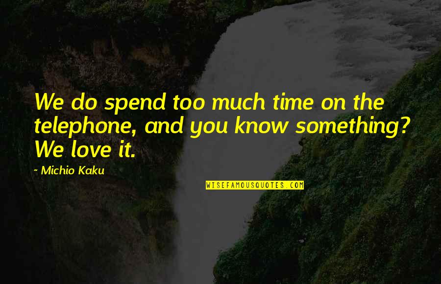 Regular Girl Quotes By Michio Kaku: We do spend too much time on the