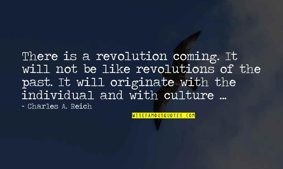 Reich Quotes By Charles A. Reich: There is a revolution coming. It will not