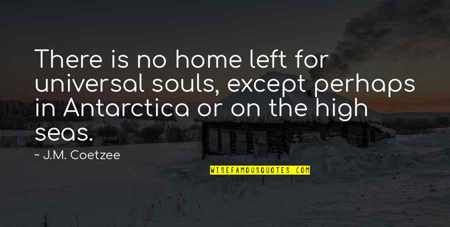 Reiher Family Quotes By J.M. Coetzee: There is no home left for universal souls,