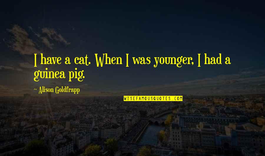 Reijo Kela Quotes By Alison Goldfrapp: I have a cat. When I was younger,
