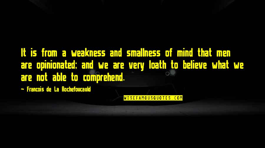 Reiki Wisdom Quotes By Francois De La Rochefoucauld: It is from a weakness and smallness of