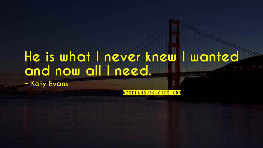 Reinberger Printwerks Quotes By Katy Evans: He is what I never knew I wanted Reinberger Printwerks Quotes By Katy Evans: He is what I never knew I wanted