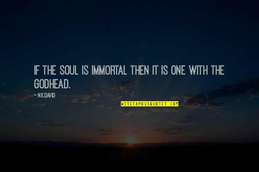 Reincarnation Quotes By N.K.David: If the soul is immortal then it is