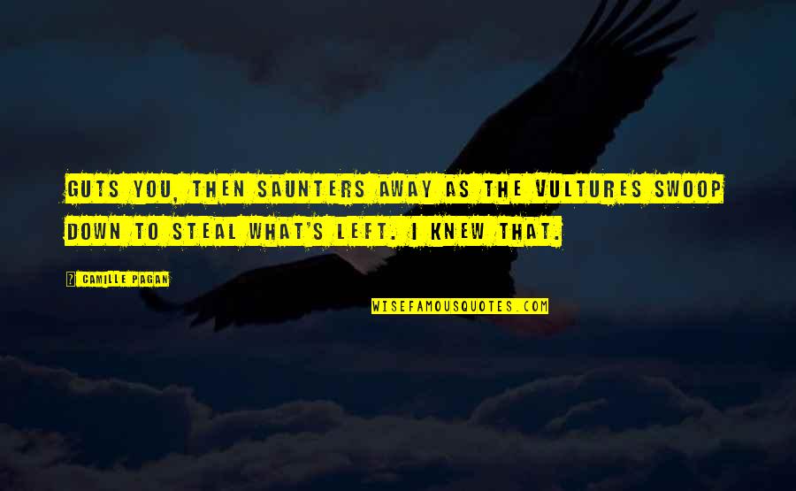 Reinders Quotes By Camille Pagan: guts you, then saunters away as the vultures