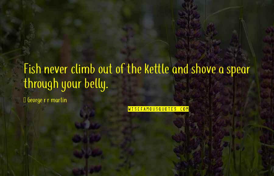 Reinfection Quotes By George R R Martin: Fish never climb out of the kettle and Reinfection Quotes By George R R Martin: Fish never climb out of the kettle and