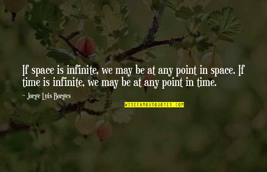 Reinforces Quotes By Jorge Luis Borges: If space is infinite, we may be at