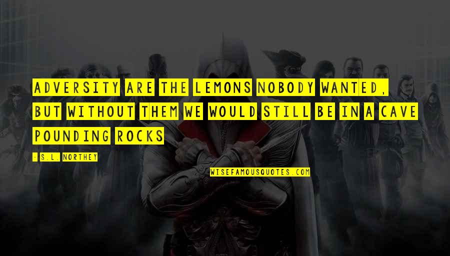 Reinforces Quotes By S.L. Northey: Adversity are the lemons nobody wanted, but without
