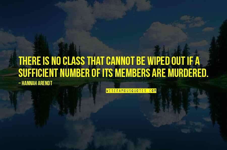 Reinforcing Rod Quotes By Hannah Arendt: there is no class that cannot be wiped