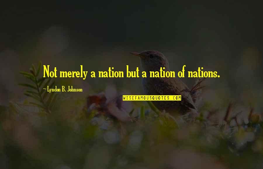 Reinhard Bonnke Faith Quotes By Lyndon B. Johnson: Not merely a nation but a nation of