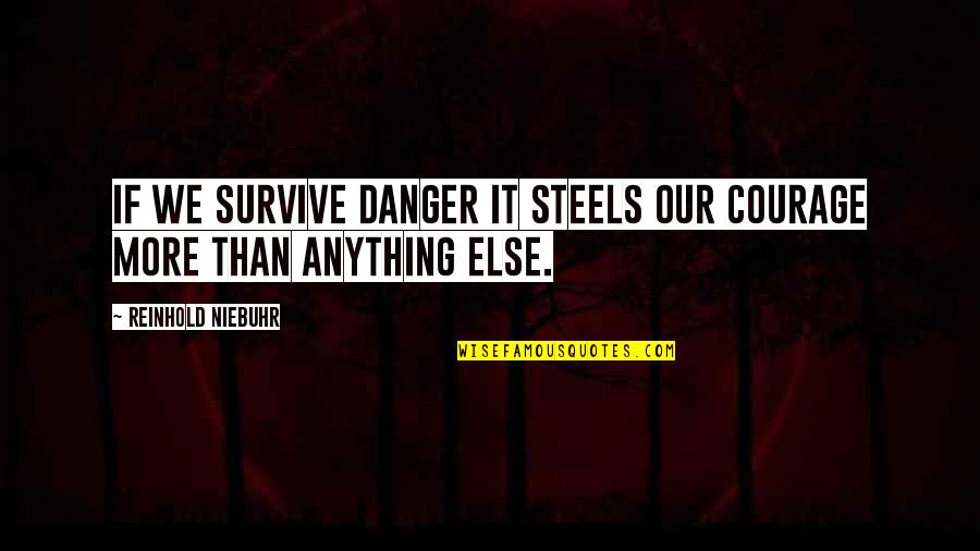 Reinhold Quotes By Reinhold Niebuhr: If we survive danger it steels our courage