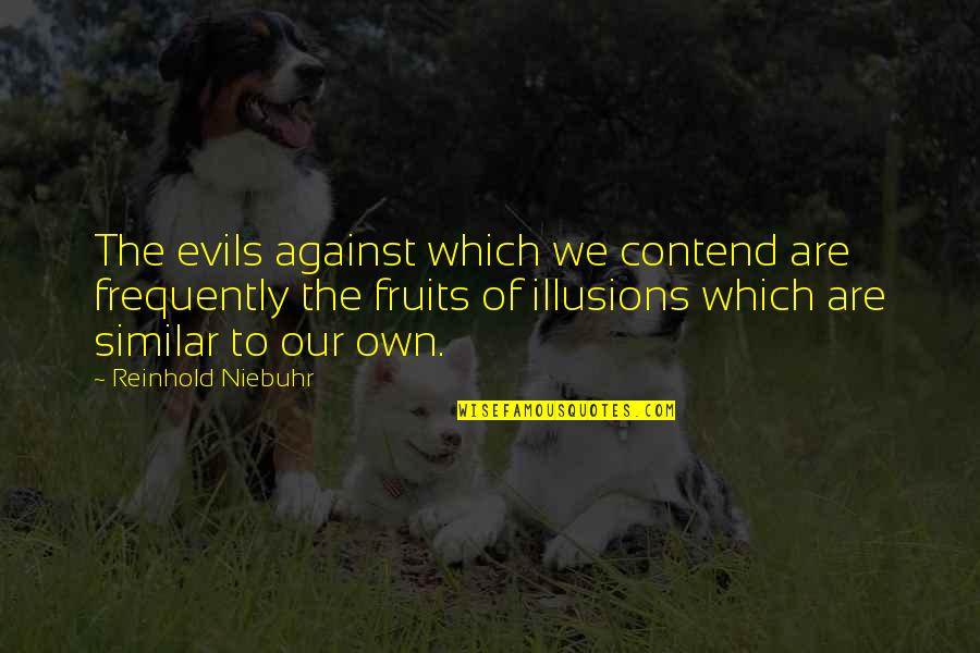 Reinhold Quotes By Reinhold Niebuhr: The evils against which we contend are frequently