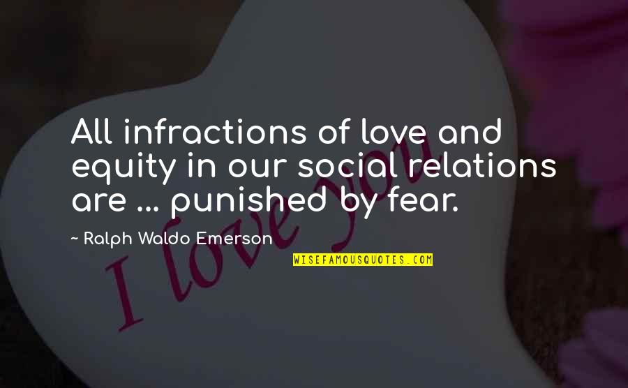 Reininger Wine Quotes By Ralph Waldo Emerson: All infractions of love and equity in our