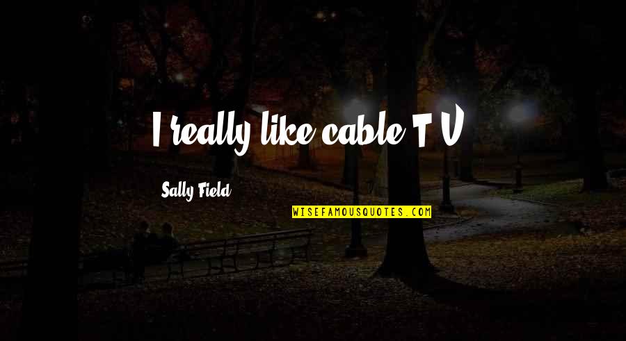 Reinstadler Amy Quotes By Sally Field: I really like cable T.V. Reinstadler Amy Quotes By Sally Field: I really like cable T.V.