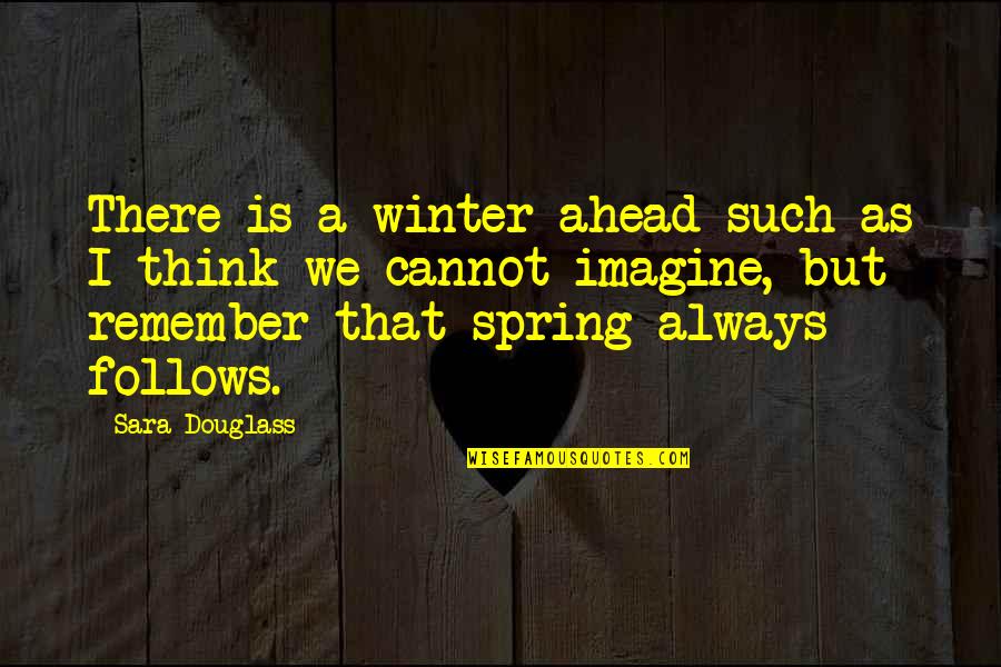 Reisterstown Md Quotes By Sara Douglass: There is a winter ahead such as I