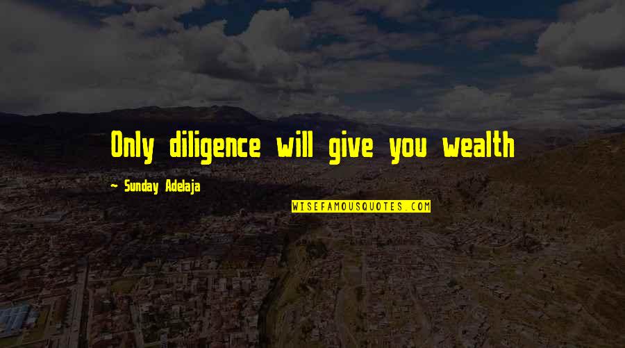 Rejoiced Synonyms Quotes By Sunday Adelaja: Only diligence will give you wealth