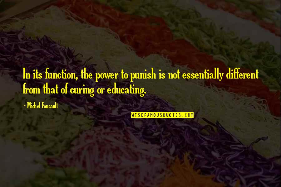 Rejoined Deep Quotes By Michel Foucault: In its function, the power to punish is