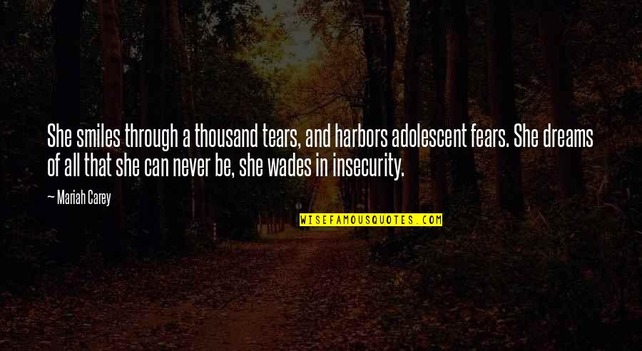 Relapses Pneumonia Quotes By Mariah Carey: She smiles through a thousand tears, and harbors Relapses Pneumonia Quotes By Mariah Carey: She smiles through a thousand tears, and harbors