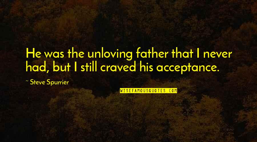 Relational Identity Quotes By Steve Spurrier: He was the unloving father that I never