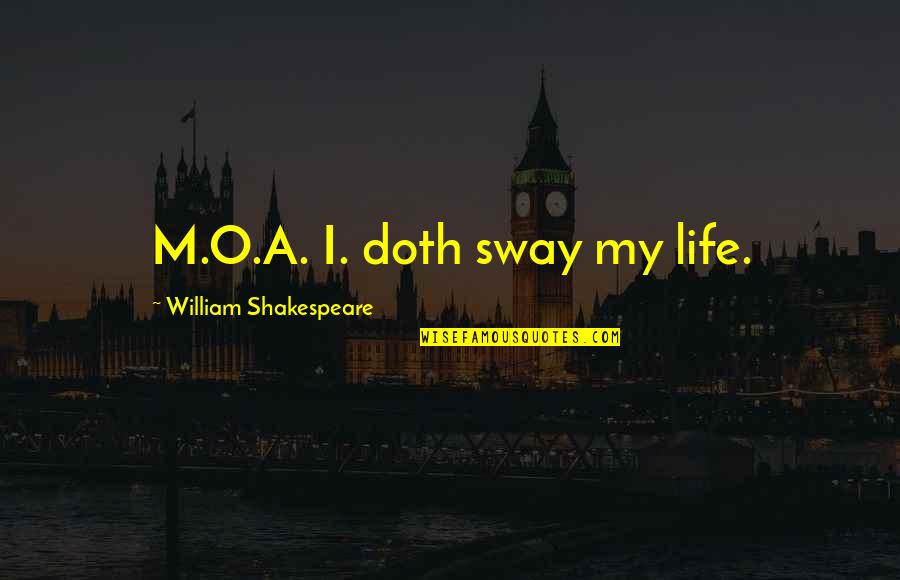 Relationship Between Boy And Girl Quotes By William Shakespeare: M.O.A. I. doth sway my life. Relationship Between Boy And Girl Quotes By William Shakespeare: M.O.A. I. doth sway my life.