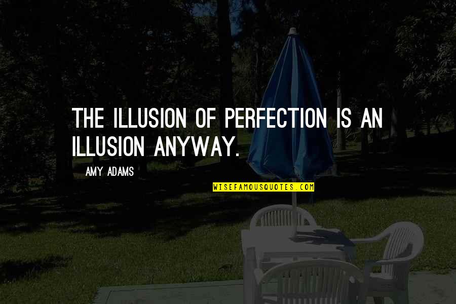 Relationship Excuses Quotes By Amy Adams: The illusion of perfection is an illusion anyway.