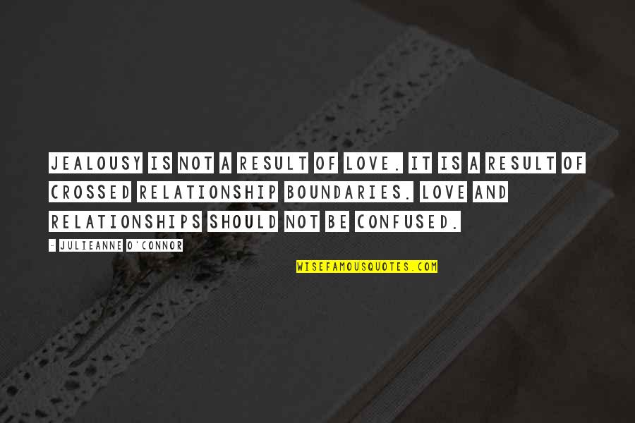 Relationship Humor Quotes By Julieanne O'Connor: Jealousy is not a result of love. It