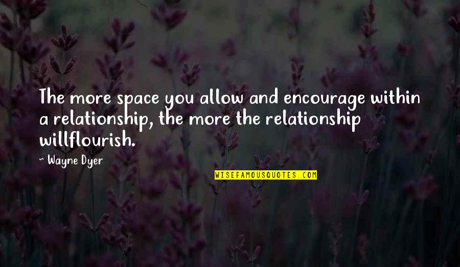 Relationship Inspirational Quotes By Wayne Dyer: The more space you allow and encourage within Relationship Inspirational Quotes By Wayne Dyer: The more space you allow and encourage within