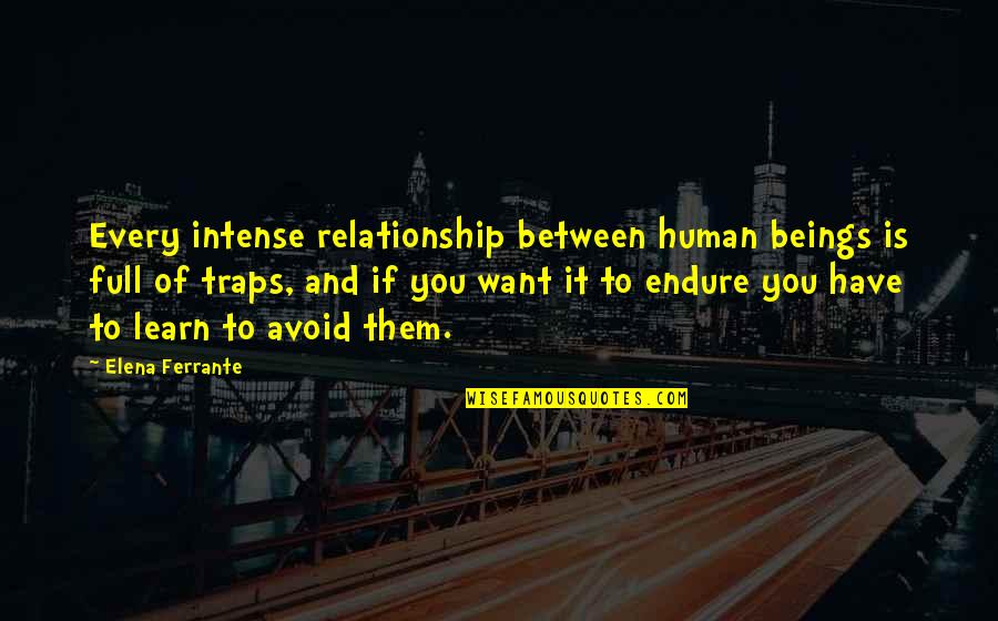 Relationship Is Between You Quotes By Elena Ferrante: Every intense relationship between human beings is full