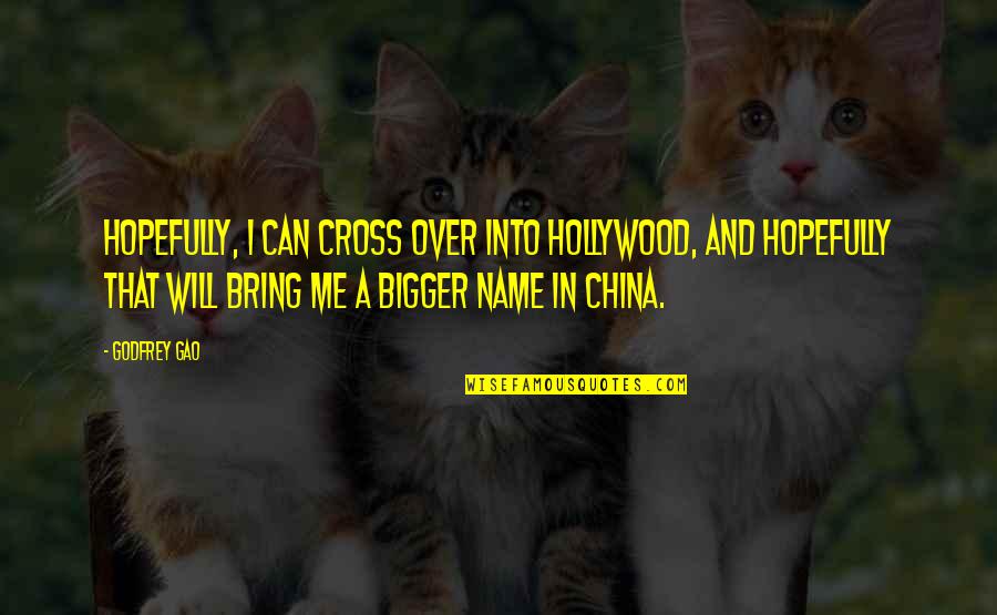 Relationship Whipped Quotes By Godfrey Gao: Hopefully, I can cross over into Hollywood, and