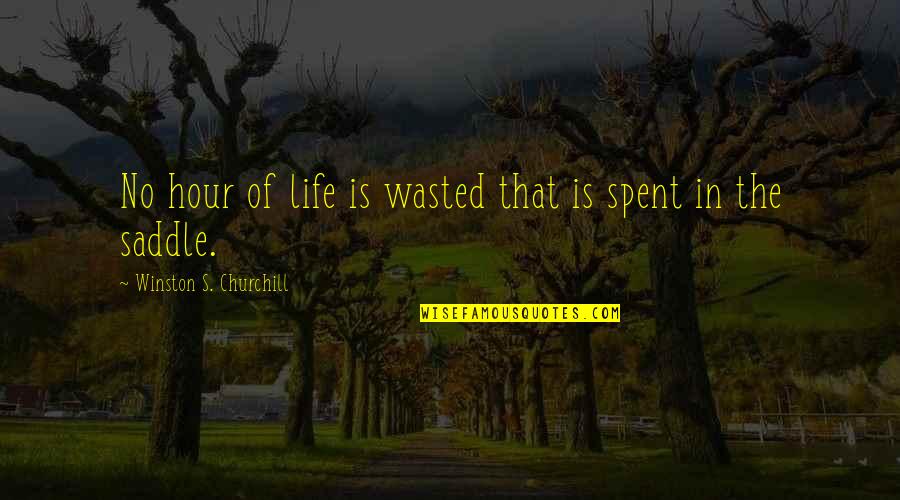 Relationships Are Harder Now Quotes By Winston S. Churchill: No hour of life is wasted that is