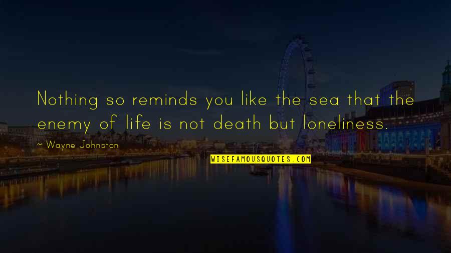 Relationships Don't Last Because Quotes By Wayne Johnston: Nothing so reminds you like the sea that