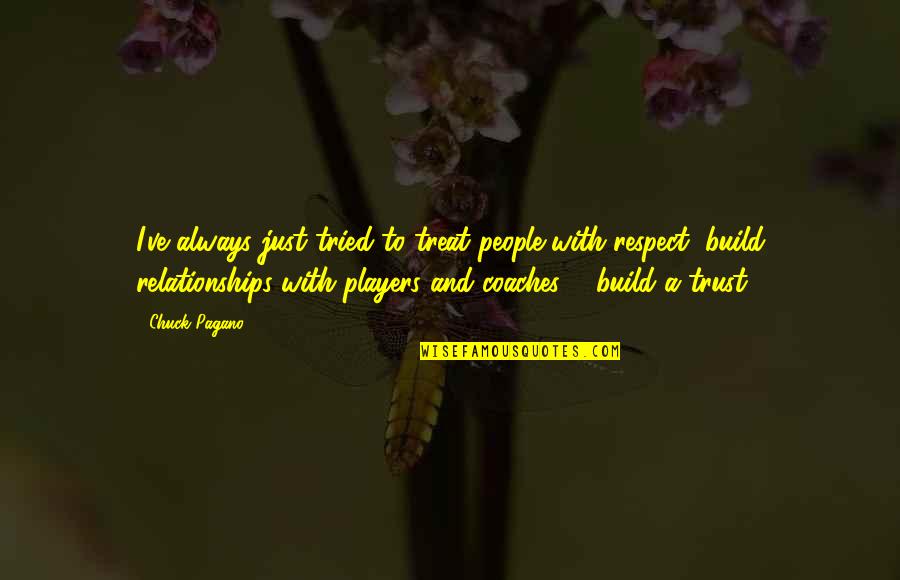Relationships With People Quotes By Chuck Pagano: I've always just tried to treat people with Relationships With People Quotes By Chuck Pagano: I've always just tried to treat people with