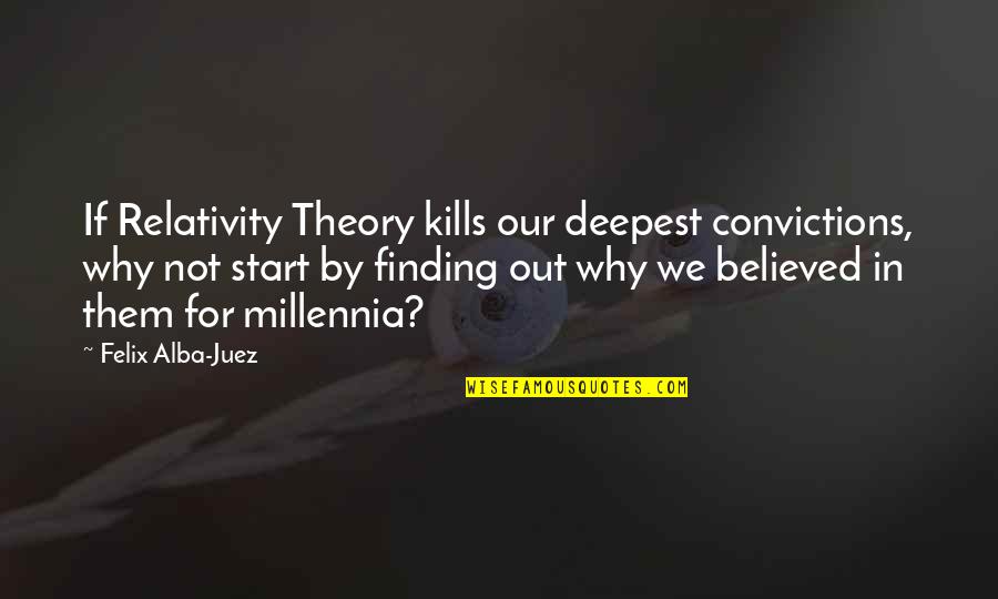 Relativity Theory Quotes By Felix Alba-Juez: If Relativity Theory kills our deepest convictions, why