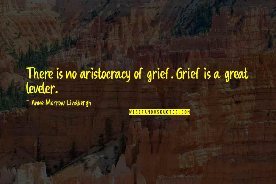 Relaxation Sounds Quotes By Anne Morrow Lindbergh: There is no aristocracy of grief. Grief is