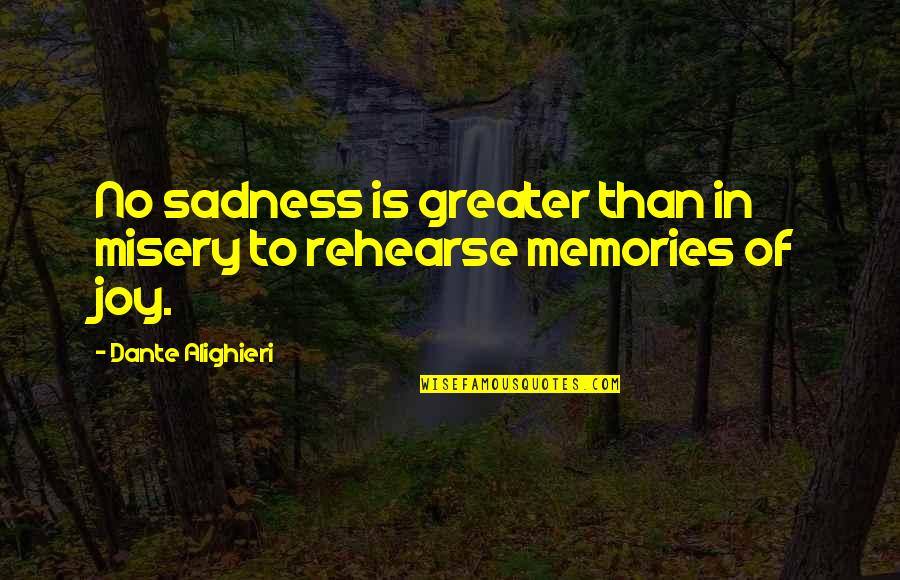 Relaying Quotes By Dante Alighieri: No sadness is greater than in misery to