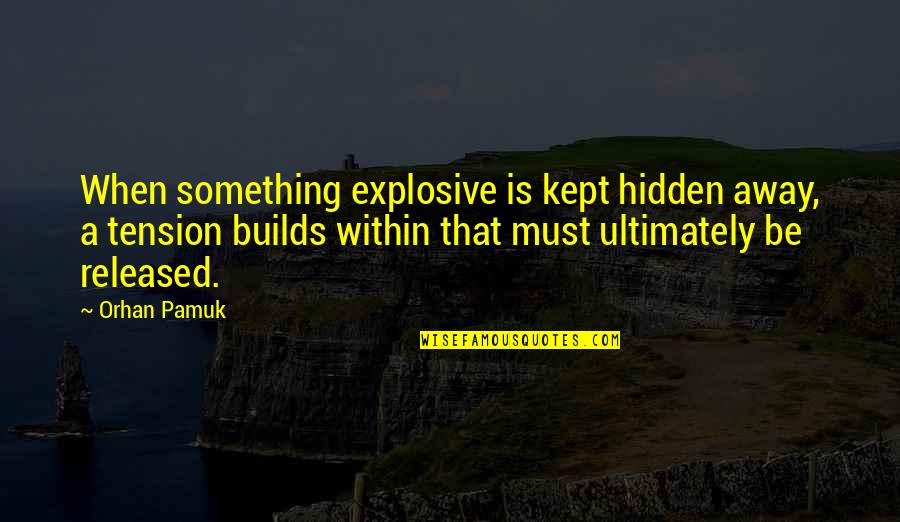 Released Quotes By Orhan Pamuk: When something explosive is kept hidden away, a