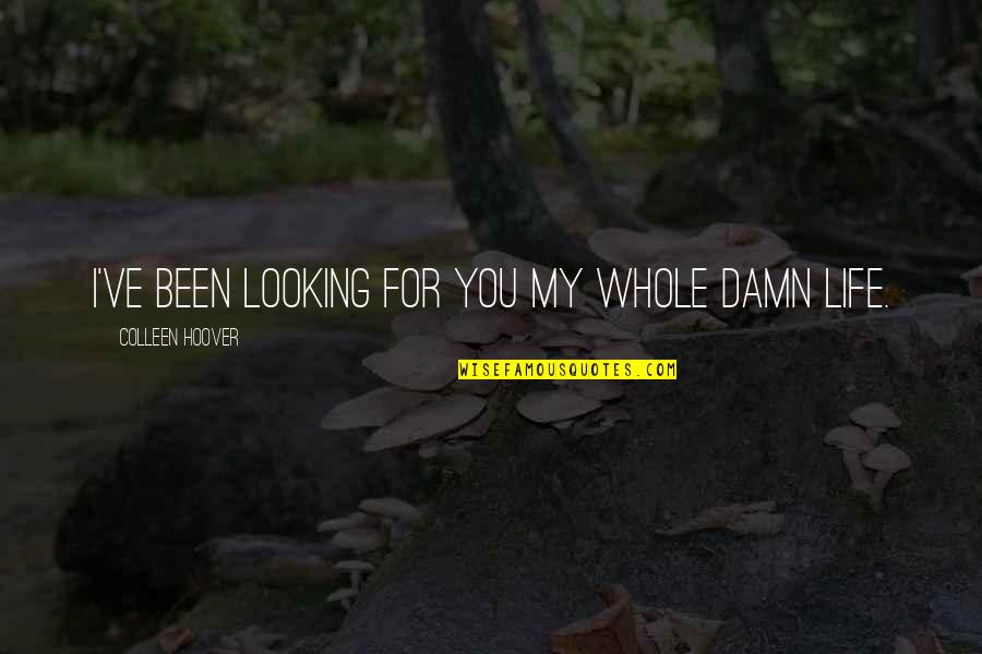 Relegate Herbicide Quotes By Colleen Hoover: I've been looking for you my whole damn Relegate Herbicide Quotes By Colleen Hoover: I've been looking for you my whole damn