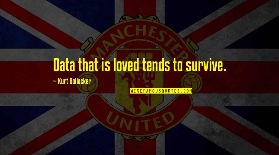 Relevance Quote Quotes By Kurt Bollacker: Data that is loved tends to survive. Relevance Quote Quotes By Kurt Bollacker: Data that is loved tends to survive.