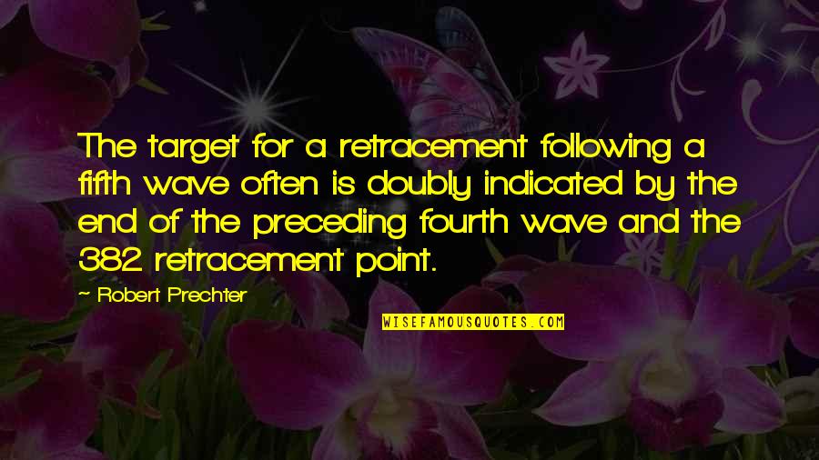 Reliance On Others Quotes By Robert Prechter: The target for a retracement following a fifth Reliance On Others Quotes By Robert Prechter: The target for a retracement following a fifth