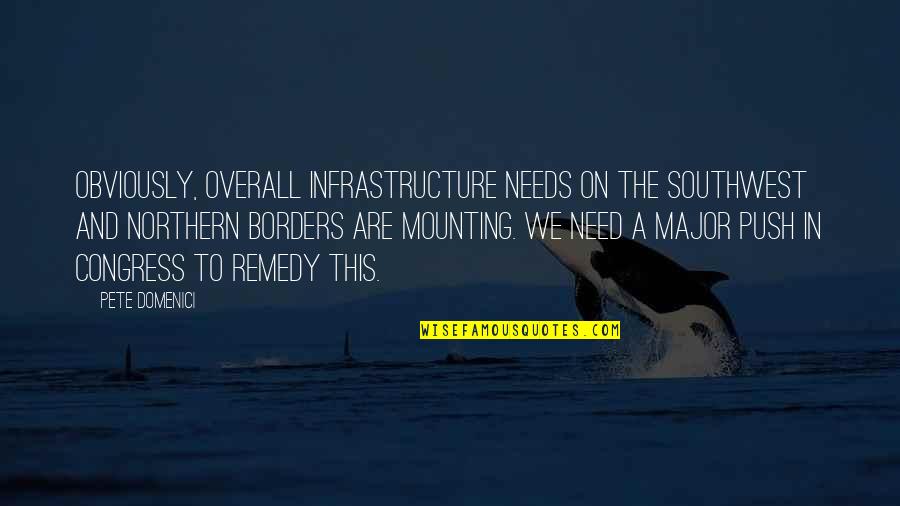 Relicha Quotes By Pete Domenici: Obviously, overall infrastructure needs on the Southwest and