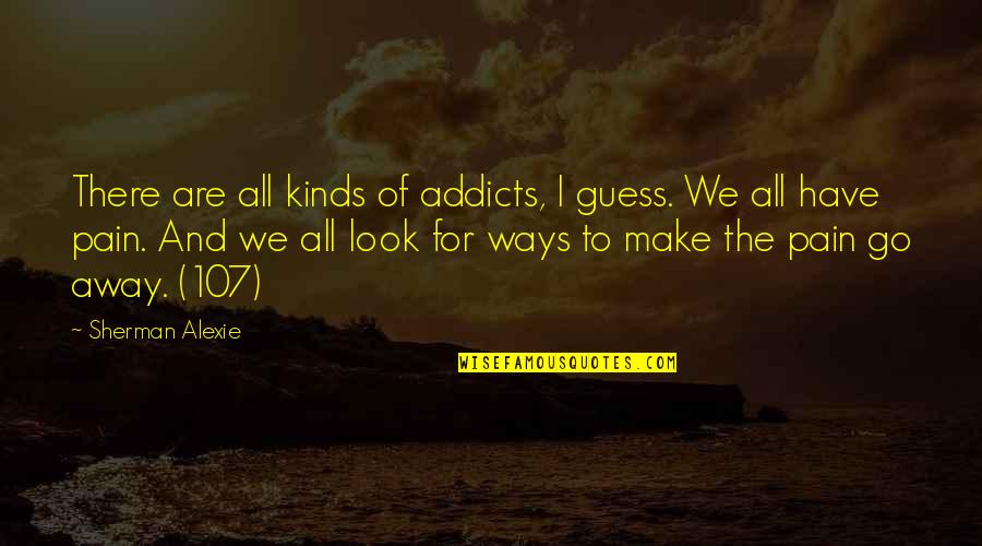 Relief Pain Quotes By Sherman Alexie: There are all kinds of addicts, I guess.
