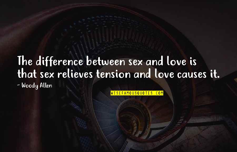 Relieves Quotes By Woody Allen: The difference between sex and love is that